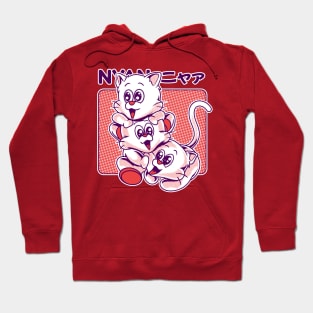 Three Cats Hugging Each Other Hoodie